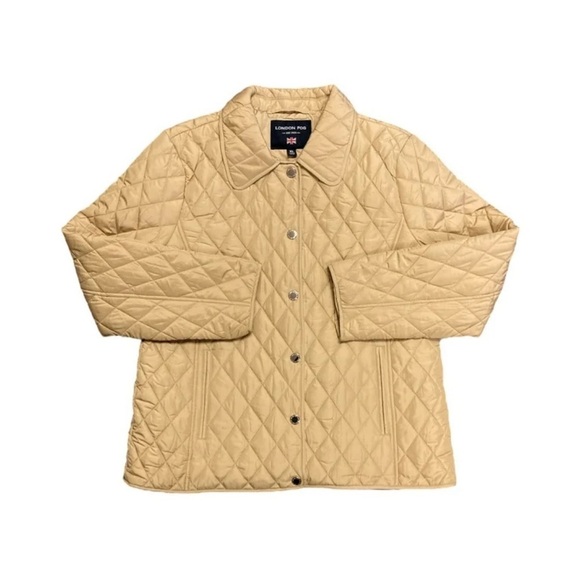 London Fog Jackets & Blazers - LONDON FOG London Fog Khaki Quilted Puffer Jacket